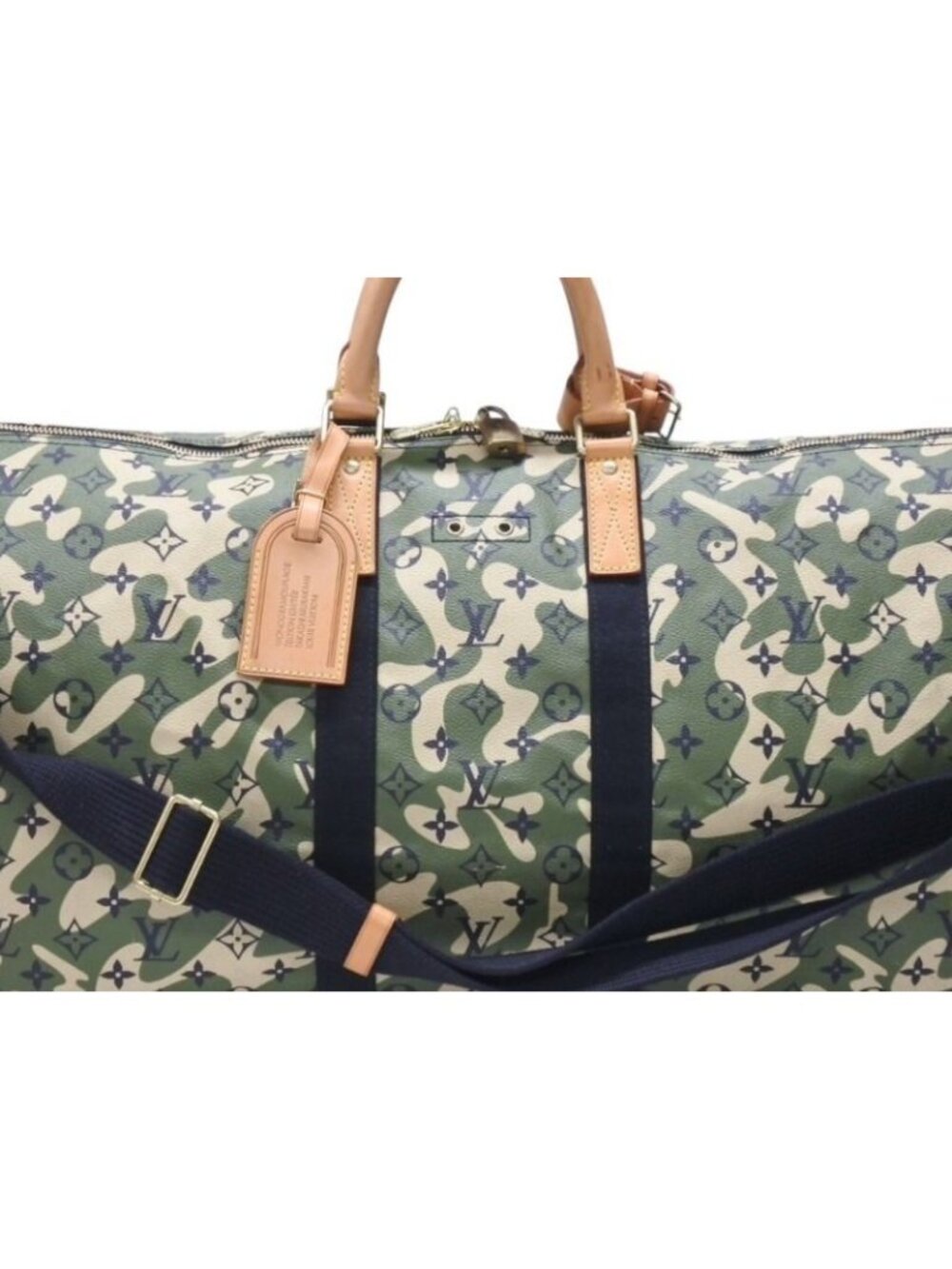 Louis Vuitton Takashi Murakami Keepall Bandouliere 55 Monogram Moflage Gold